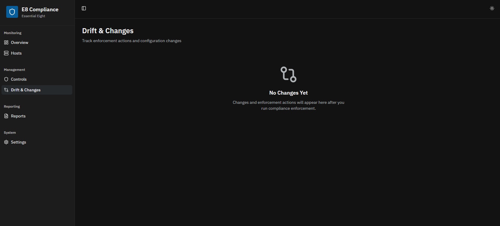 Drift and changes view